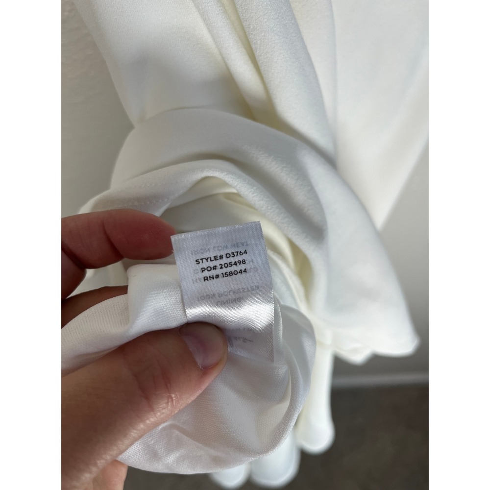 Lulus Moment Maker White Square Neck Trumpet Midi Dress Sleeveless Small White - Picture 12 of 13